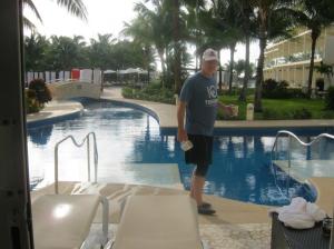 Ron enjoying his coffee on the deck.